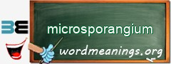 WordMeaning blackboard for microsporangium